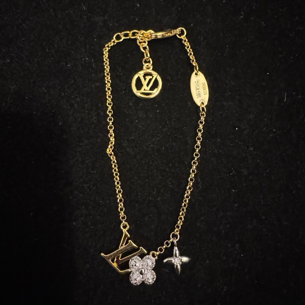 Louis Vuitton Heart Gold Charm Bracelet M61084 LE1124